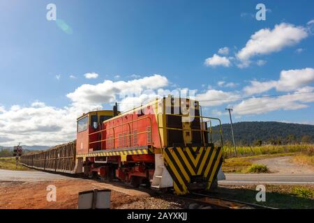 Zuckerrohrbahn, Hamilton Plains Queensland, Australien Stockfoto