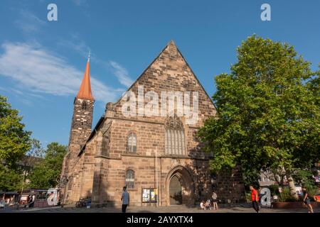 Jakobskirche (St. Jakob oder St James the Greater) ist eine mittelalterliche Kirche in Nürnberg, Bayern, Deutschland. Stockfoto