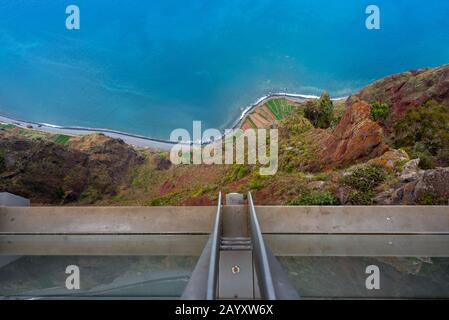 Madeira Reise, Cabo Girão Skywalk Stockfoto