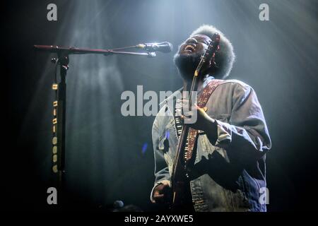 6. Februar 2020, Toronto, Ontario, Kanada: Der britische Singer-Songwriter Michael Kiwanuka trat ausverkaufte Show in Toronto auf. Im Bild: Michael KIWANUKA (Credit Image: © Angel Marchini/ZUMA Wire) Stockfoto