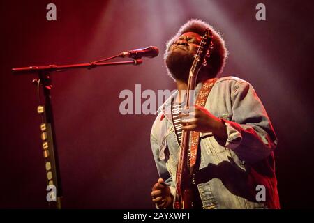 6. Februar 2020, Toronto, Ontario, Kanada: Der britische Singer-Songwriter Michael Kiwanuka trat ausverkaufte Show in Toronto auf. Im Bild: Michael KIWANUKA (Credit Image: © Angel Marchini/ZUMA Wire) Stockfoto