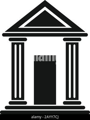 Beurteilen Sie das Symbol für das Gebäude. Einfache Darstellung des Richter-Bauvektor-Symbols für Webdesign isoliert auf weißem Hintergrund Stock Vektor