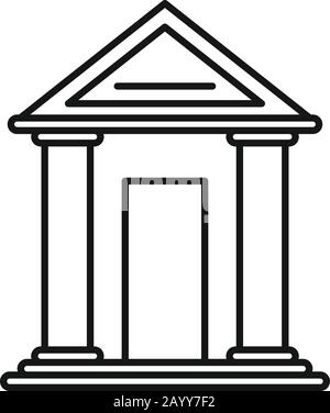 Beurteilen Sie das Symbol für das Gebäude. Outline beurteilen das Bauvektorsymbol für Webdesign isoliert auf weißem Hintergrund Stock Vektor