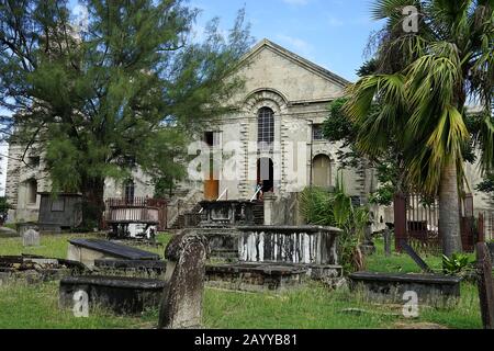 Old St. John's Cathedral in Antigua und Barbuda Stockfoto