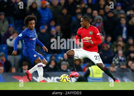 London, Großbritannien. Februar 2020. Odion Ighalo von Manchester United während der englischen Premier League zwischen Chelsea und Manchester United im Stanford Bridge Stadium, London, England am 17. Februar 2020 Credit: Action Foto Sport/Alamy Live News Stockfoto