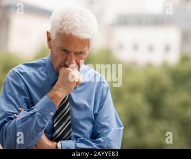 Portrait von besorgt, Geschäftsmann. Stockfoto
