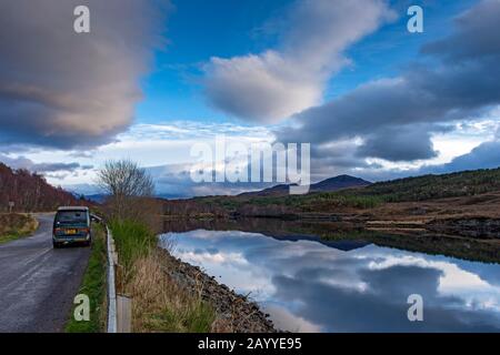 Loch A' Chuilinn, Strath Bran, Ross and Cromarty, Highland Region, Schottland, Großbritannien Stockfoto