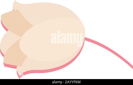 Silhouette einer rosafarbenen Rose Stock Vektor