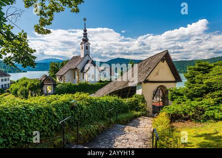 Kirche in Maria Worth am Worthersee in Kärntner Land Stockfoto