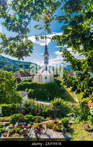Kirche in Maria Worth am Worthersee in Kärntner Land Stockfoto