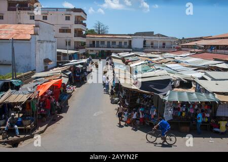 Blick auf einen Markt in Antsiranana (Diego Suarez), Madagaskar. Stockfoto