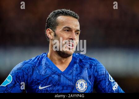 London, Großbritannien. Februar 2020. Pedro von Chelsea während des Premier-League-Spiels zwischen Chelsea und Manchester United an der Stamford Bridge, London, England am 17. Februar 2020. Foto von David Horn. Kredit: Prime Media Images/Alamy Live News Stockfoto