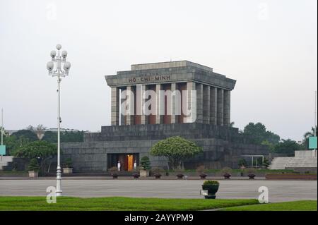 Hanoi, Vietnam, 12. Oktober 2019. Ho-Chi-Minh-Mausoleum. Eine berühmte Historische Stätte in Vietnam. Stockfoto