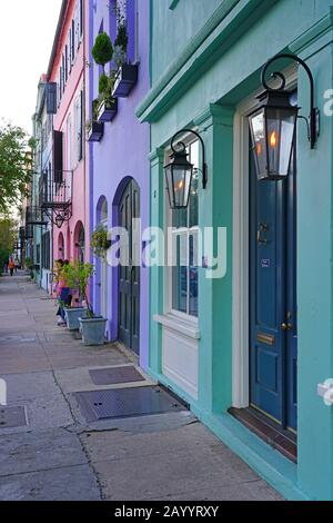 Charleston, SC -21. November 2019 - Blick auf den alten und Historischen Bezirk Charleston, die älteste und zweitgrößte Stadt in South Carolina. Stockfoto