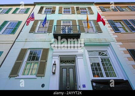 Charleston, SC -21. November 2019 - Blick auf den alten und Historischen Bezirk Charleston, die älteste und zweitgrößte Stadt in South Carolina. Stockfoto