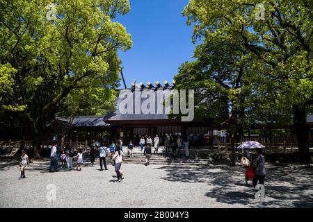 Nagoya, JAPAN - 04. Mai 2016: Atsuta-jingu., Atsuta-Schrein in Nagoya, Japan., öffentlicher Ort Stockfoto