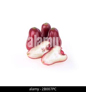 rosenapfel oder rosenapfel-frucht auf dem Hintergrund neu Stockfoto