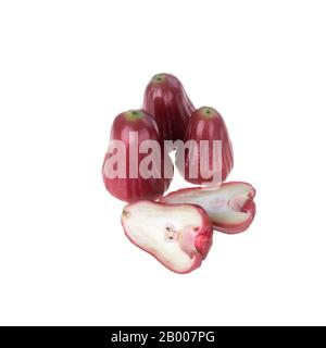 rosenapfel oder rosenapfel-frucht auf dem Hintergrund neu Stockfoto