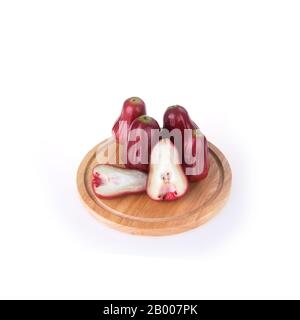 rosenapfel oder rosenapfel-frucht auf dem Hintergrund neu Stockfoto