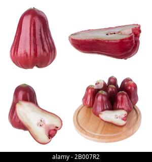 rosenapfel oder rosenapfel-frucht auf dem Hintergrund neu Stockfoto