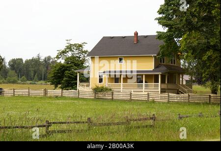 Aldergrove, Kanada - 9. Juni 2019: Blick auf Die Schöne Farm, die als Drehort "Kent Farm" in der TV-Show "Stallville" genutzt wurde Stockfoto