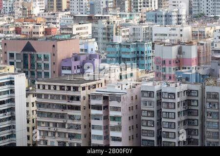 Apartmentblöcke, Shek Kip Mei, Kowloon, Hongkong Stockfoto