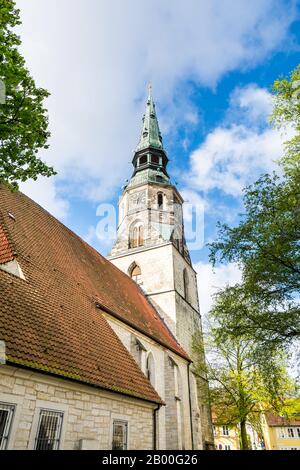 Die kreuzkirche, ein gotisches Gebäude in Hannover. Stockfoto