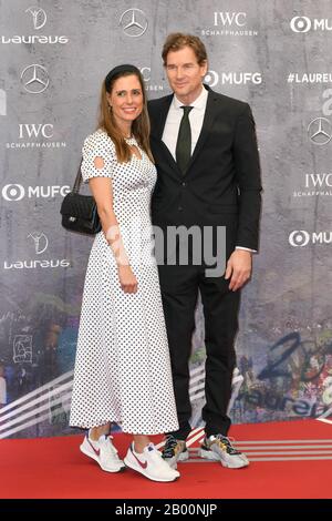 Jens Lehmann mit einer Ehefrau Conny bei der 20. Laureus Sports Awards 2020 in Berlin, 17.02.2020 Stockfoto