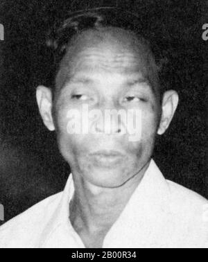 Kambodscha: Heng Samrin (geb. 1934), Vorsitzender der Volksrepublik Kampuchea und des Staates Kambodscha (1979-1993). Heng Samrin (*1934) ist ein kambodschanischer Politiker. Er war Vorsitzender der Volksrepublik Kampuchea und des Staates Kambodscha (1979-1993), später stellvertretender Vorsitzender (1998-2006) und Vorsitzender der Nationalversammlung von Kambodscha seit 2006. Stockfoto