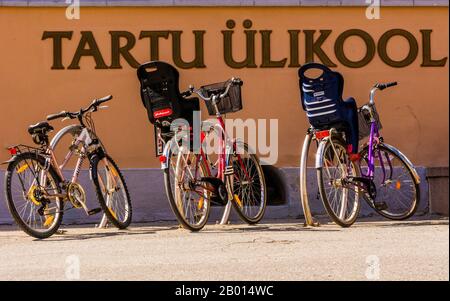 Detail des Hauptgebäudes der Universität von Tartu Stockfoto