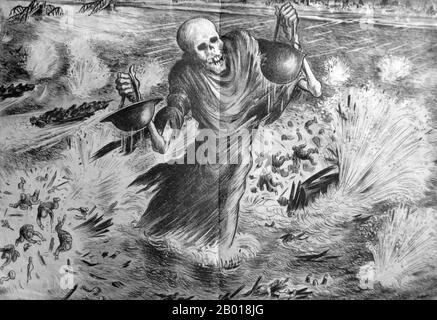 Indien: Das deutsche Propagandaflyer warnt indische Truppen, die in Italien kämpfen, dass 'der (Fluss) Po auf dich wartet'. Überfluss an der Front (siehe CPA0008096); Tod auf der Rückseite. 1945. Dies ist ein typisches Beispiel für ein Nazi-deutsches Propagandaplakat, das während des Zweiten Weltkriegs auf indische Truppen geworfen wurde, die für die Alliierten in Europa kämpften In diesem Fall wurde das Flugblatt auf Truppen der Infanterie-Division von 8th fallengelassen, die 1945 eine Überquerung des Flusses Po vorbereiteten. Stockfoto