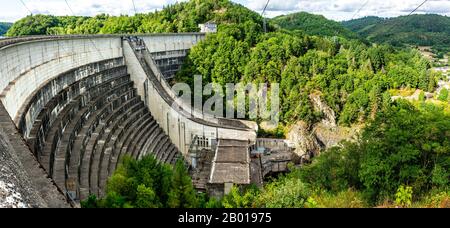 Staudamm von Bort les Orgues, Abteilung Correze, Nouvelle Aquitanien, Frankreich Stockfoto