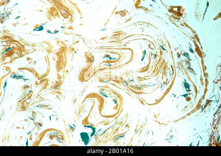 Grau und Gold Achat ripplle Muster. Aus hellem Marmor Hintergrund. Stockfoto
