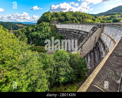 Staudamm von Bort les Orgues, Abteilung Correze, Nouvelle Aquitanien, Frankreich Stockfoto