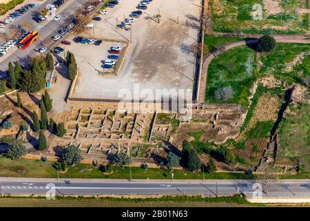 Ruines Romanes de Pollentia, 09.01.2020, Luftbild, Spanien, Balearen, Mallorca, Alcudia Stockfoto