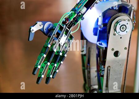 Hand von RoboThespian Stockfoto