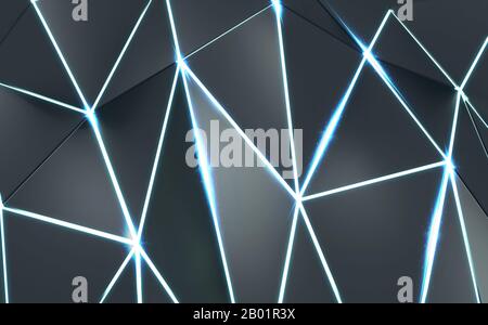 Polygon abstrakt Hintergrund. 3D-Rendering Stockfoto