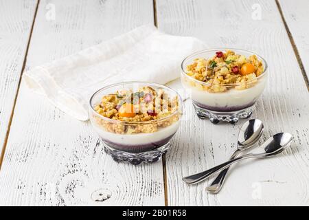 Gesundes Frühstück Konzept in der jar. Stockfoto