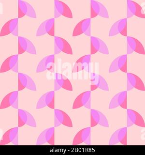 Geometrisches, von Natur inspiriertes Design. Zeitloses, nahtloses Muster für Textil, Tapete, Verpackungspapier, Ausdrucke, Oberflächendesign, Einlage, Parkett, Webbackg Stock Vektor