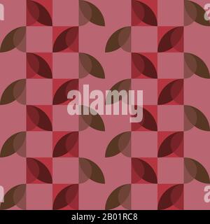 Geometrisches, von Natur inspiriertes Design. Zeitloses, nahtloses Muster für Textil, Tapete, Verpackungspapier, Ausdrucke, Oberflächendesign, Einlage, Parkett, Webbackg Stock Vektor