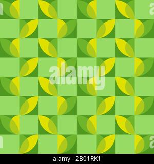 Geometrisches, von Natur inspiriertes Design. Zeitloses, nahtloses Muster für Textil, Tapete, Verpackungspapier, Ausdrucke, Oberflächendesign, Einlage, Parkett, Webbackg Stock Vektor