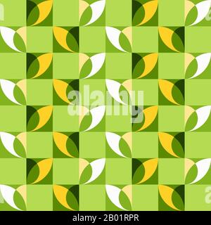 Geometrisches, von Natur inspiriertes Design. Zeitloses, nahtloses Muster für Textil, Tapete, Verpackungspapier, Ausdrucke, Oberflächendesign, Einlage, Parkett, Webbackg Stock Vektor