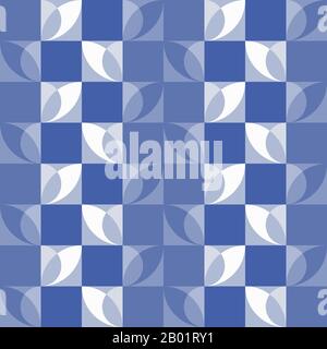 Geometrisches, von Natur inspiriertes Design. Zeitloses, nahtloses Muster für Textil, Tapete, Verpackungspapier, Ausdrucke, Oberflächendesign, Einlage, Parkett, Webbackg Stock Vektor