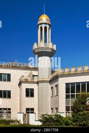 König-Fahd-Akademie, ehemalige Schule mit angeschlossener Moschee, Deutschland, Nordrhein-Westfalen, Bonn Stockfoto
