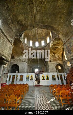 Griechenland, in mittelalterlichen byzantinischen Kirche des Klosters Panagia Kosmosoteira Stockfoto