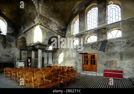 Griechenland, in mittelalterlichen byzantinischen Kirche des Klosters Panagia Kosmosoteira Stockfoto