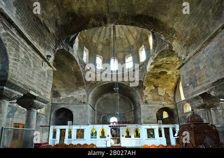 Griechenland, in mittelalterlichen byzantinischen Kirche des Klosters Panagia Kosmosoteira Stockfoto