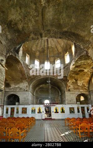 Griechenland, in mittelalterlichen byzantinischen Kirche des Klosters Panagia Kosmosoteira Stockfoto