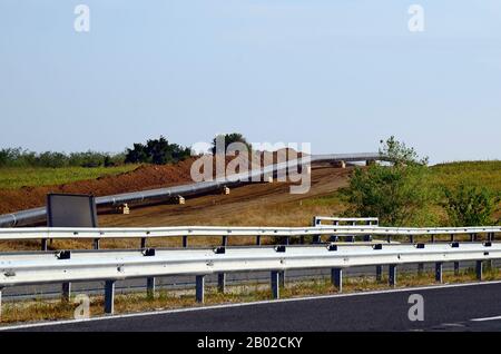 Griechenland, Gasleitung in Evros Delta Stockfoto