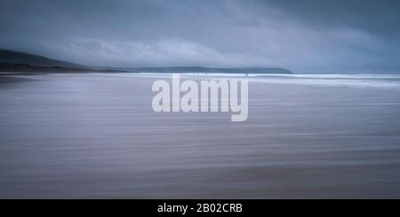 Combesgate Beach in der North Devon Coast National Landscape in Woolacombe, England. Stockfoto